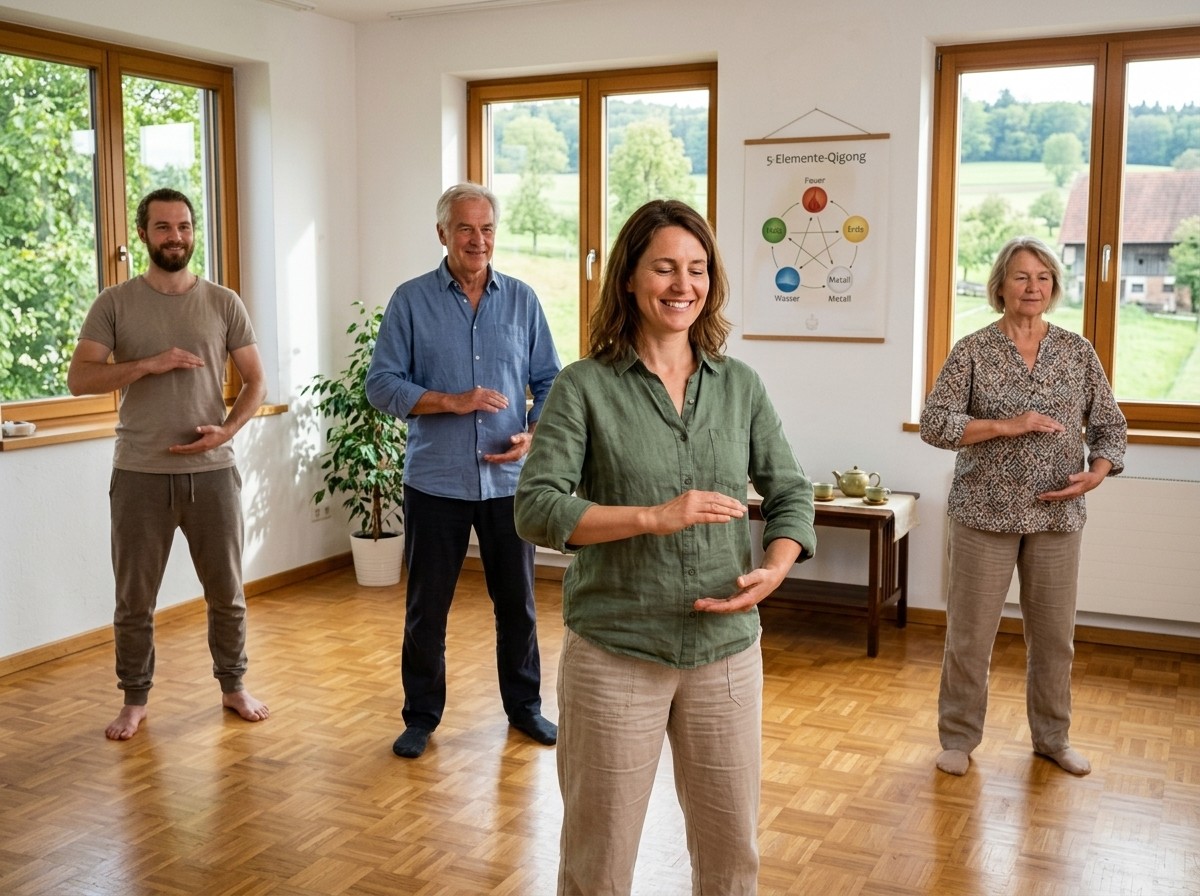 Qigong-Übung im Campus